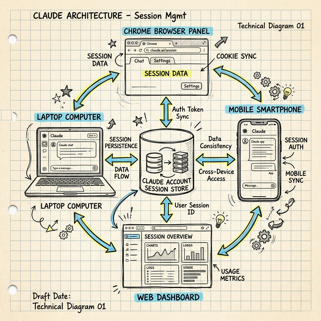 Unified Session Persistence Architecture Diagram for Claude Cowork in Chrome