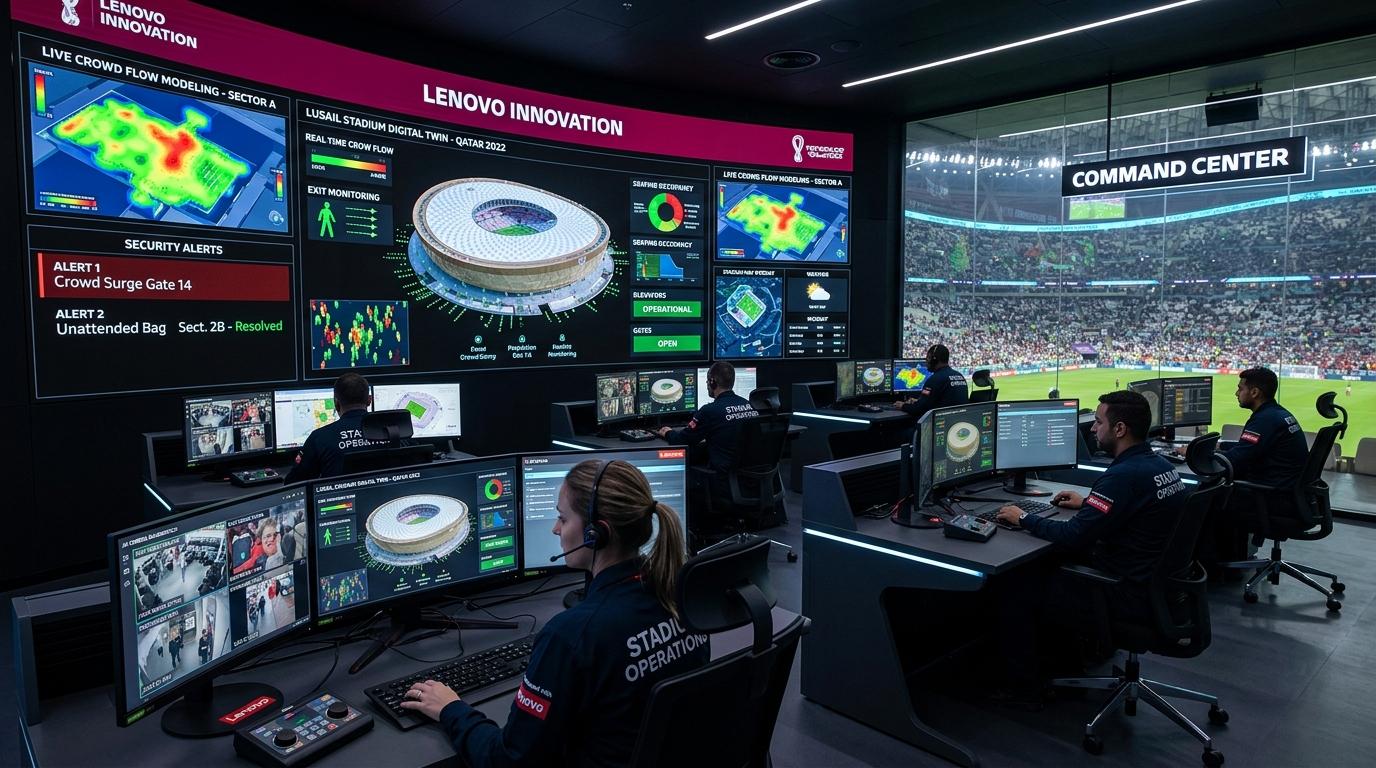FIFA World Cup intelligent command center and digital twin dashboard co-developed with Lenovo