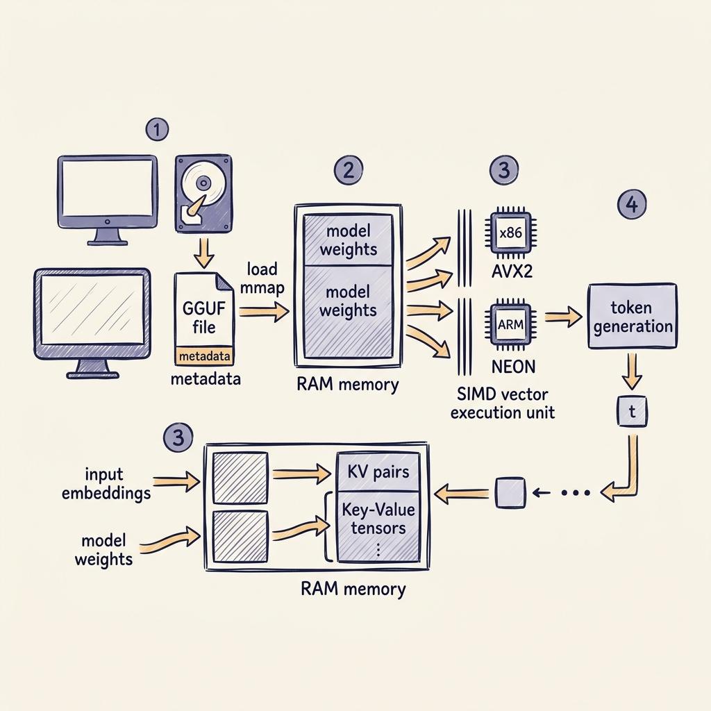 CPU LLM Inference Workflow