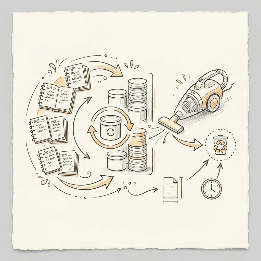 Systemd journal log rotation and vacuum flow conceptual diagram