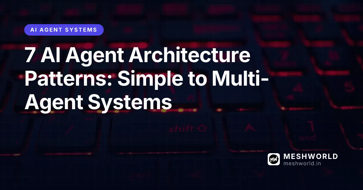 7 AI Agent Architecture Patterns: Simple to Multi-Agent Systems