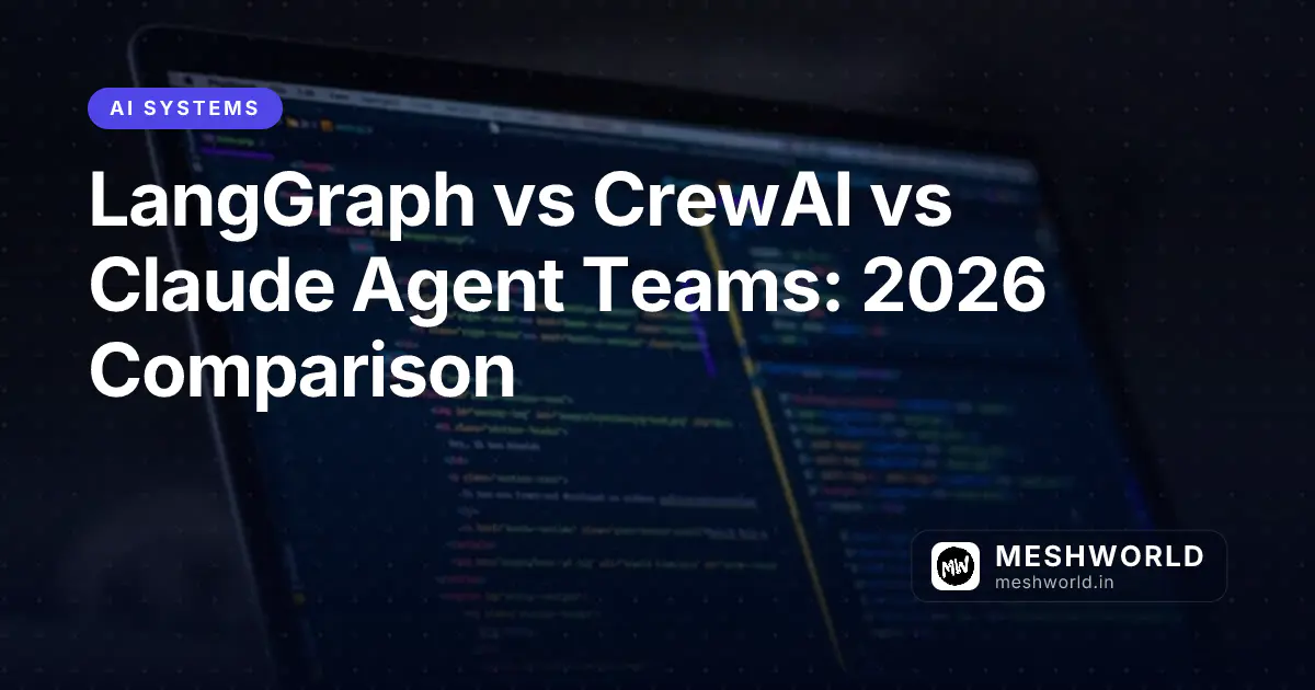 LangGraph vs CrewAI vs Claude Agent Teams: 2026 Comparison