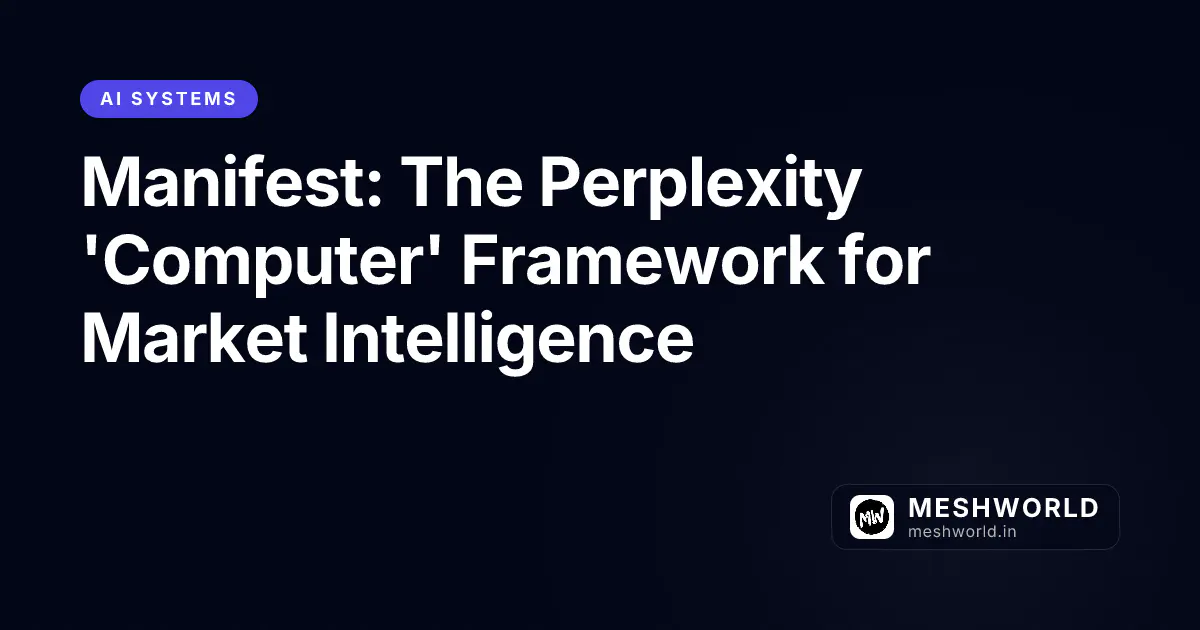 Manifest: The Perplexity 'Computer' Framework for Market Intelligence
