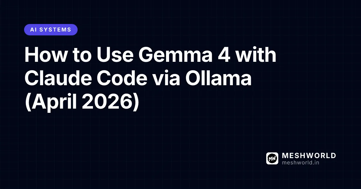 How to Use Gemma 4 with Claude Code via Ollama (April 2026)