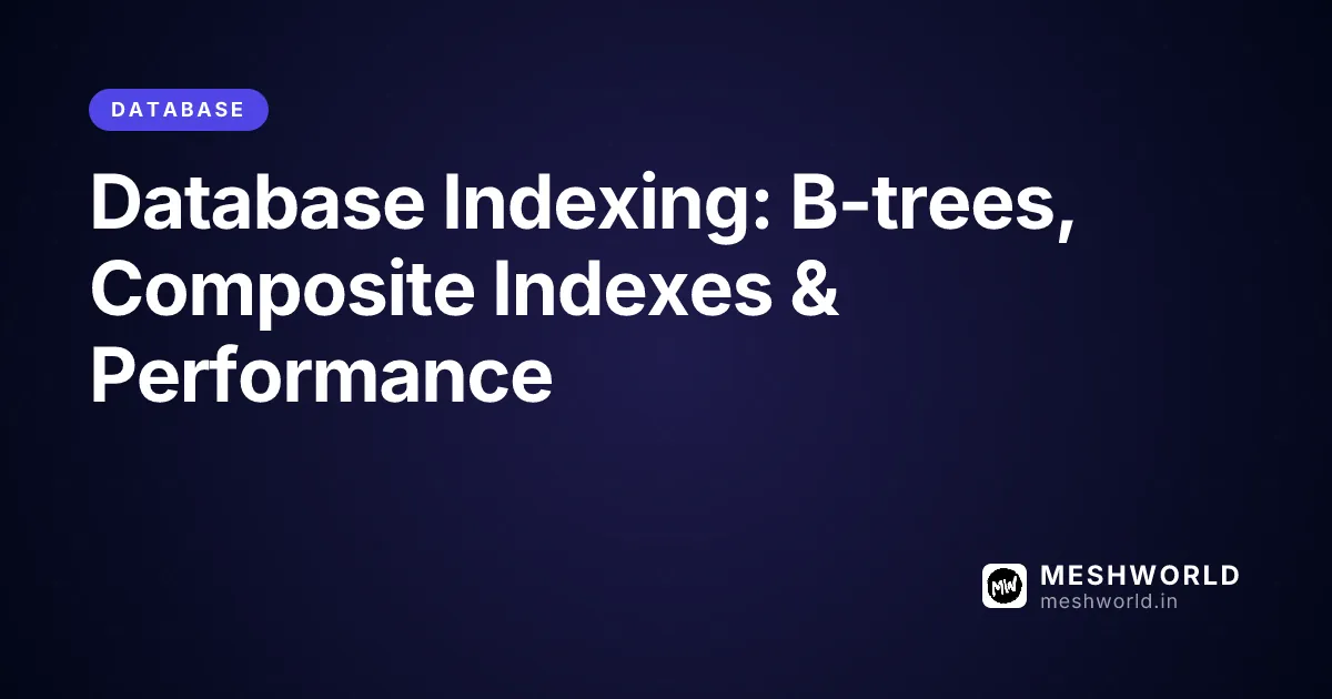 Database Indexing: B-trees, Composite Indexes & Performance