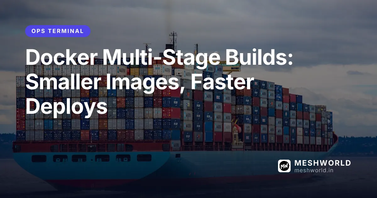 Docker Multi-Stage Builds: Smaller Images, Faster Deploys