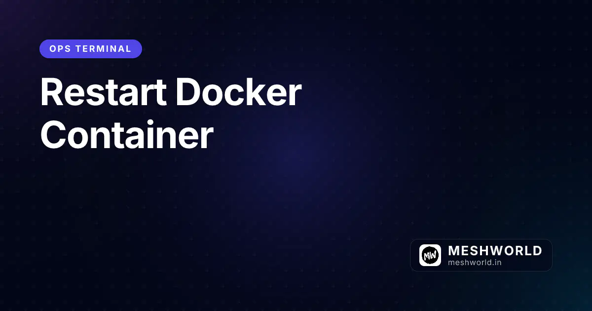 Restart Docker Container