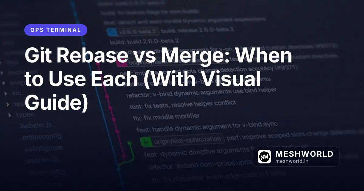 Git Rebase vs Merge: When to Use Each (With Visual Guide)