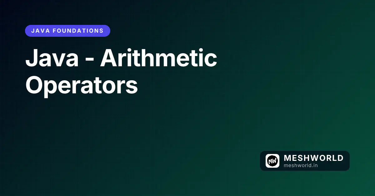 Java - Arithmetic Operators