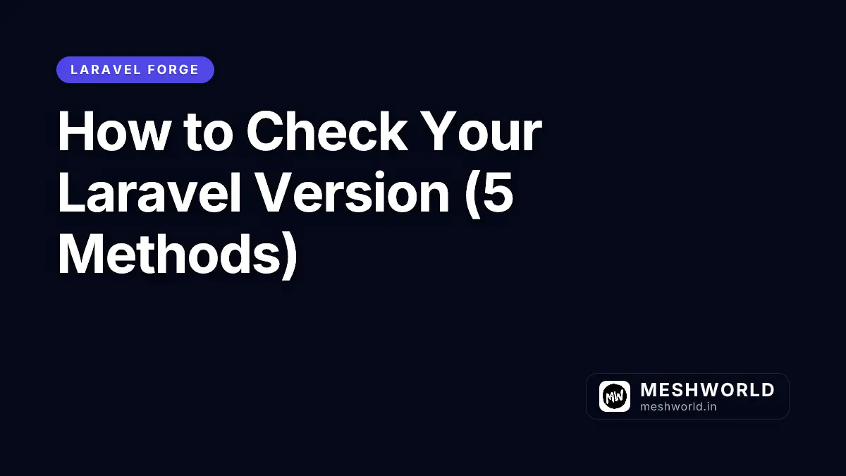 How to Check Your Laravel Version (5 Methods)