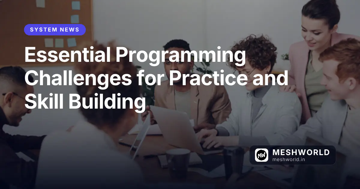 Essential Programming Challenges for Practice and Skill Building