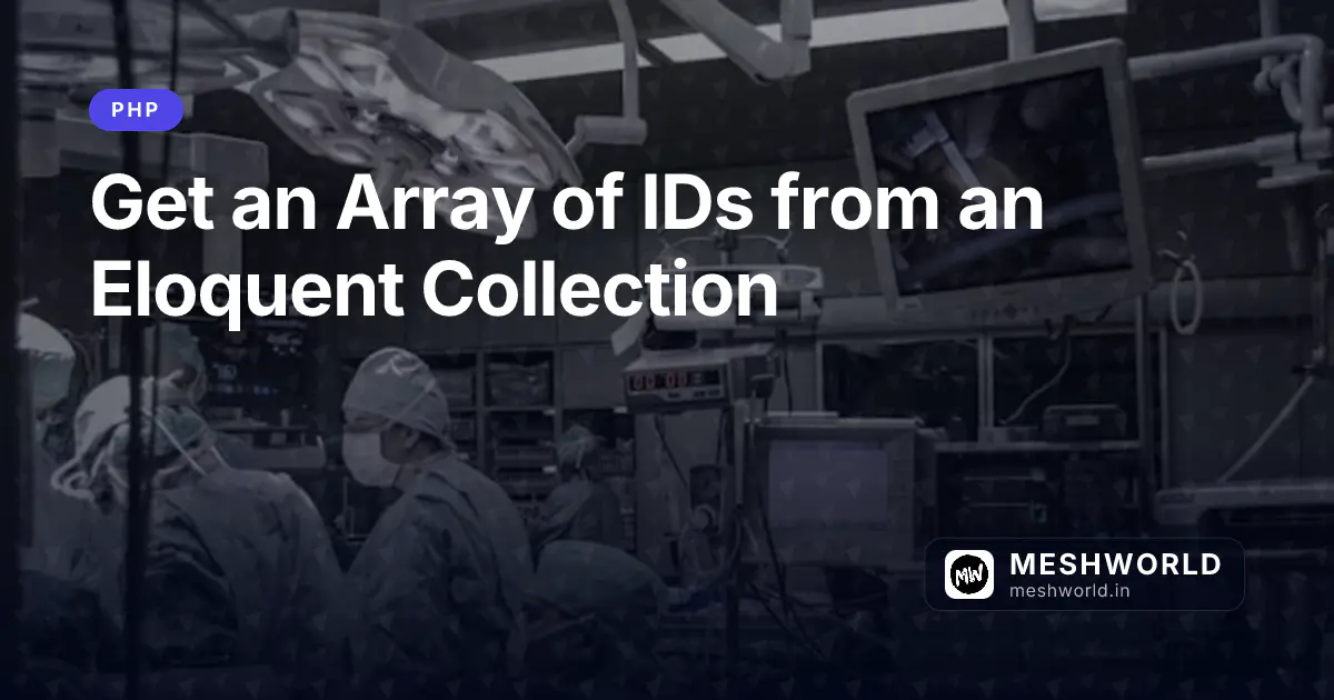 Get an Array of IDs from an Eloquent Collection