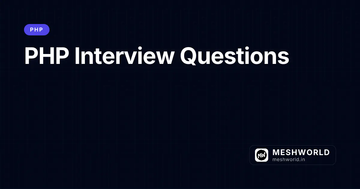 PHP Interview Questions