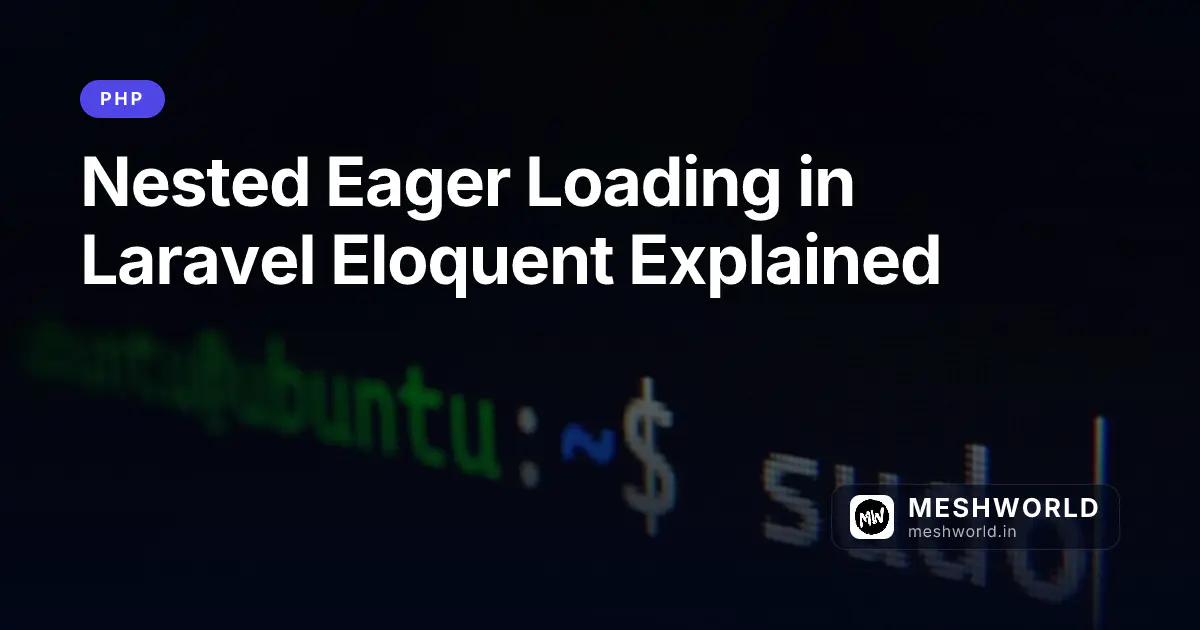 Nested Eager Loading in Laravel Eloquent Explained
