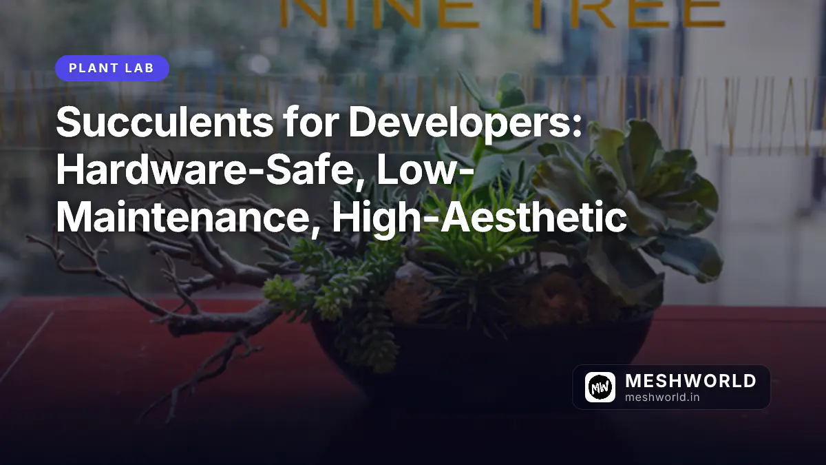 Succulents for Developers: Hardware-Safe, Low-Maintenance, High-Aesthetic