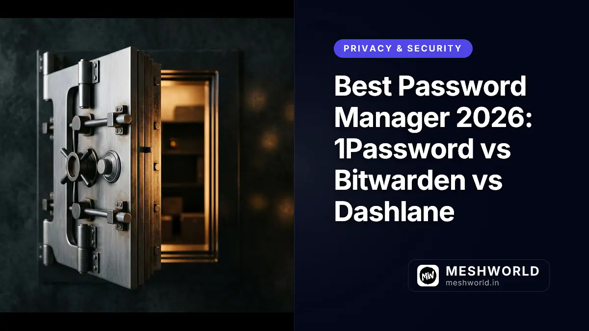 Best Password Manager 2026: 1Password vs Bitwarden vs Dashlane