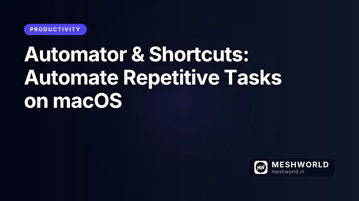 Automator & Shortcuts: Automate Repetitive Tasks on macOS