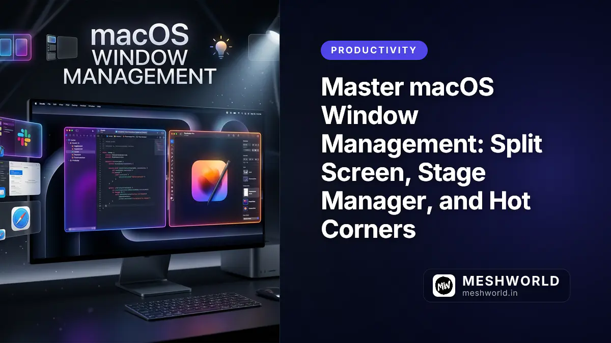 Master macOS Window Management: Split Screen, Stage Manager, and Hot Corners