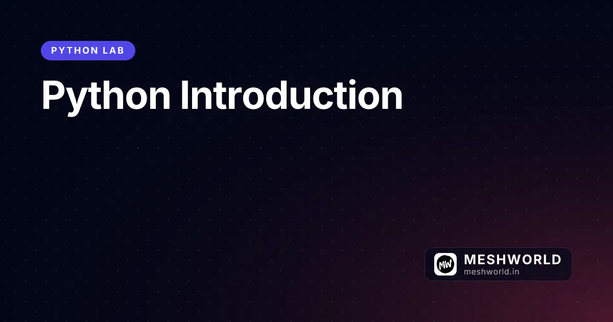 Python Introduction
