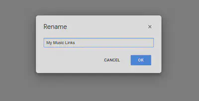 Rename dialog box